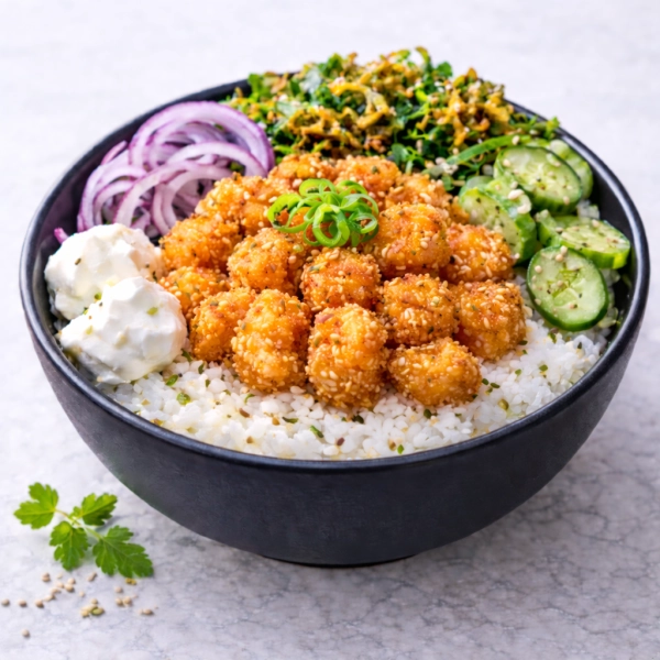 Poke De Frango Empanado